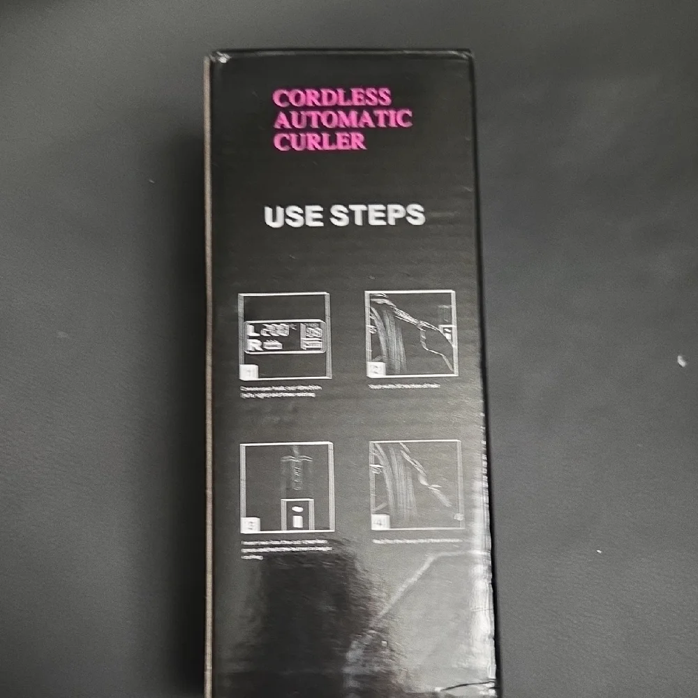 Electronics Cordless Automatic Hair Curler - Black and Purple - Picture 4 of 4